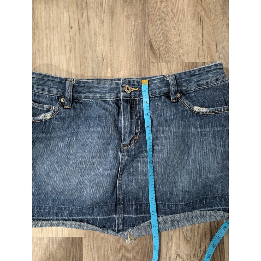 American Eagle Y2K, Womens Size 14, Denim Micro Mini Skirt, Preppy, Low Rise - Picture 2 of 5